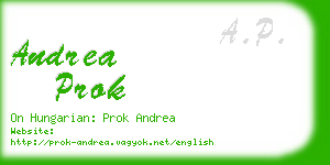 andrea prok business card